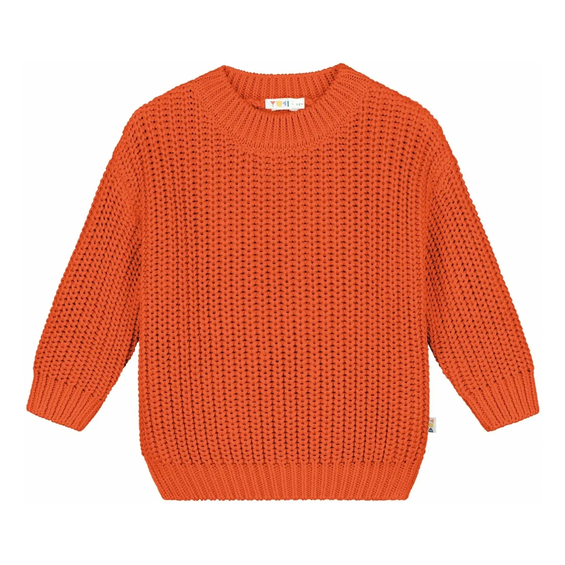 Yuki - Organic Cotton Chunky Sweater | Orange