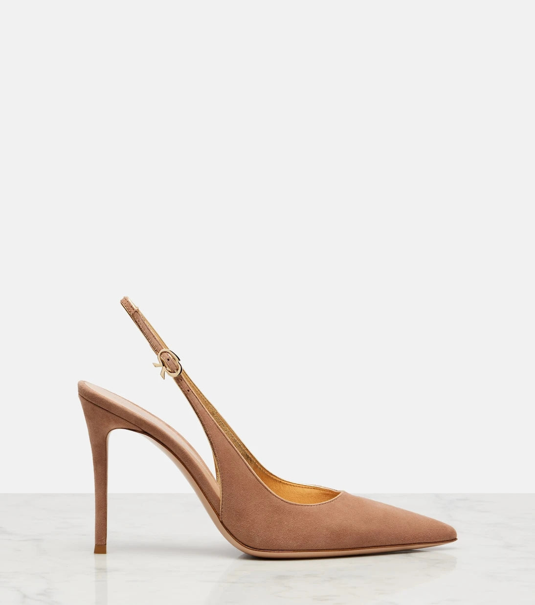 Gianvito Rossi - Robbie 95 suede slingback pumps