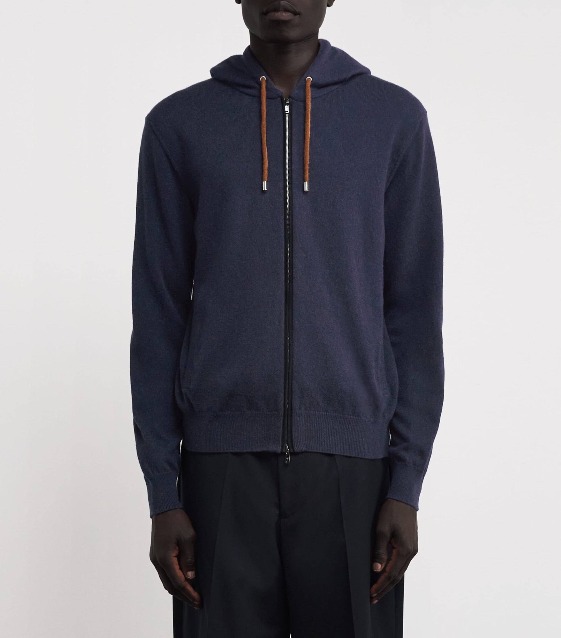 Navy Cashmere Hoodie