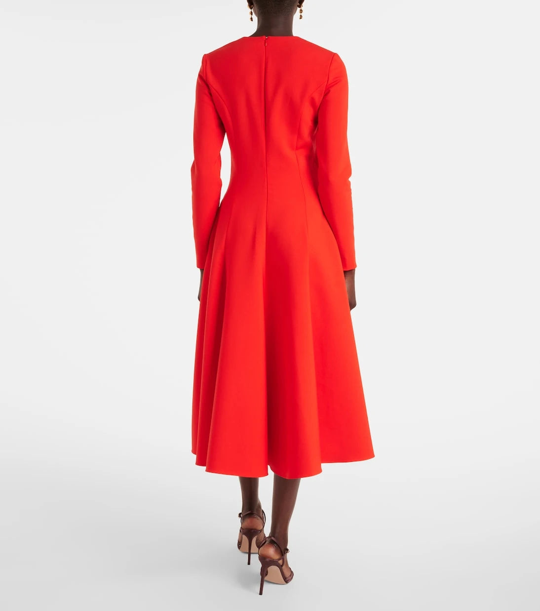 Oscar de la Renta - Cutout wool-blend cocktail dress
