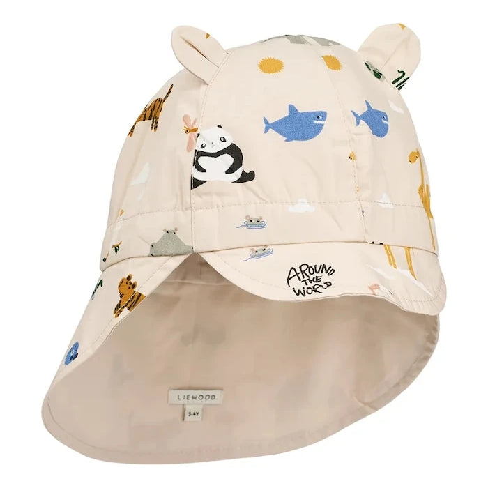 Детска памучна шапка с козирка Liewood Gorm Reversible Sun Hat With Ears