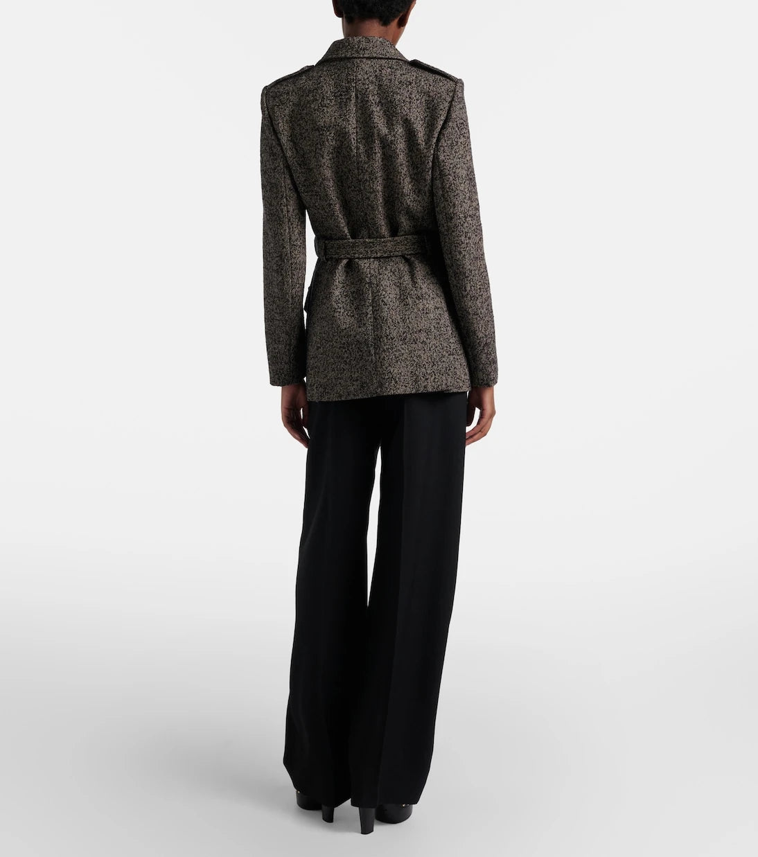 Chloé - Pleated high-rise wool gabardine wide-leg pants