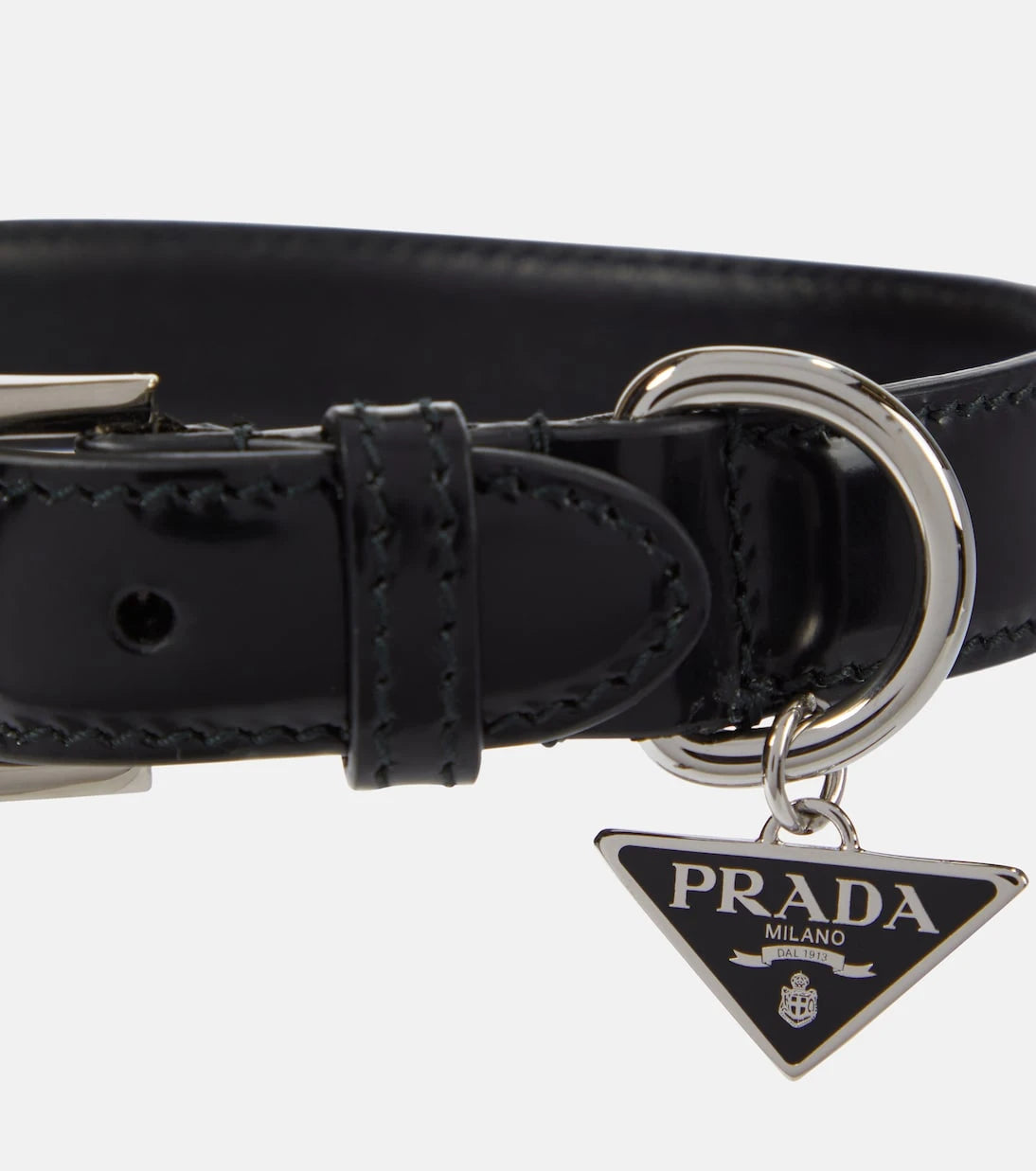 Prada - Brushed leather dog collar