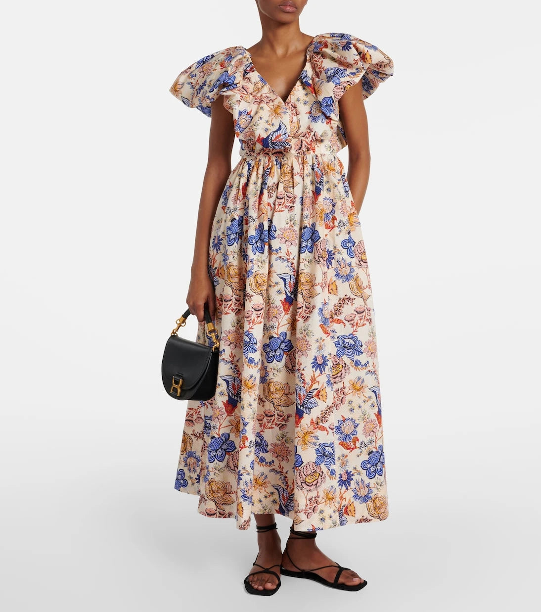 Ulla Johnson - Francesca floral cotton poplin midi dress