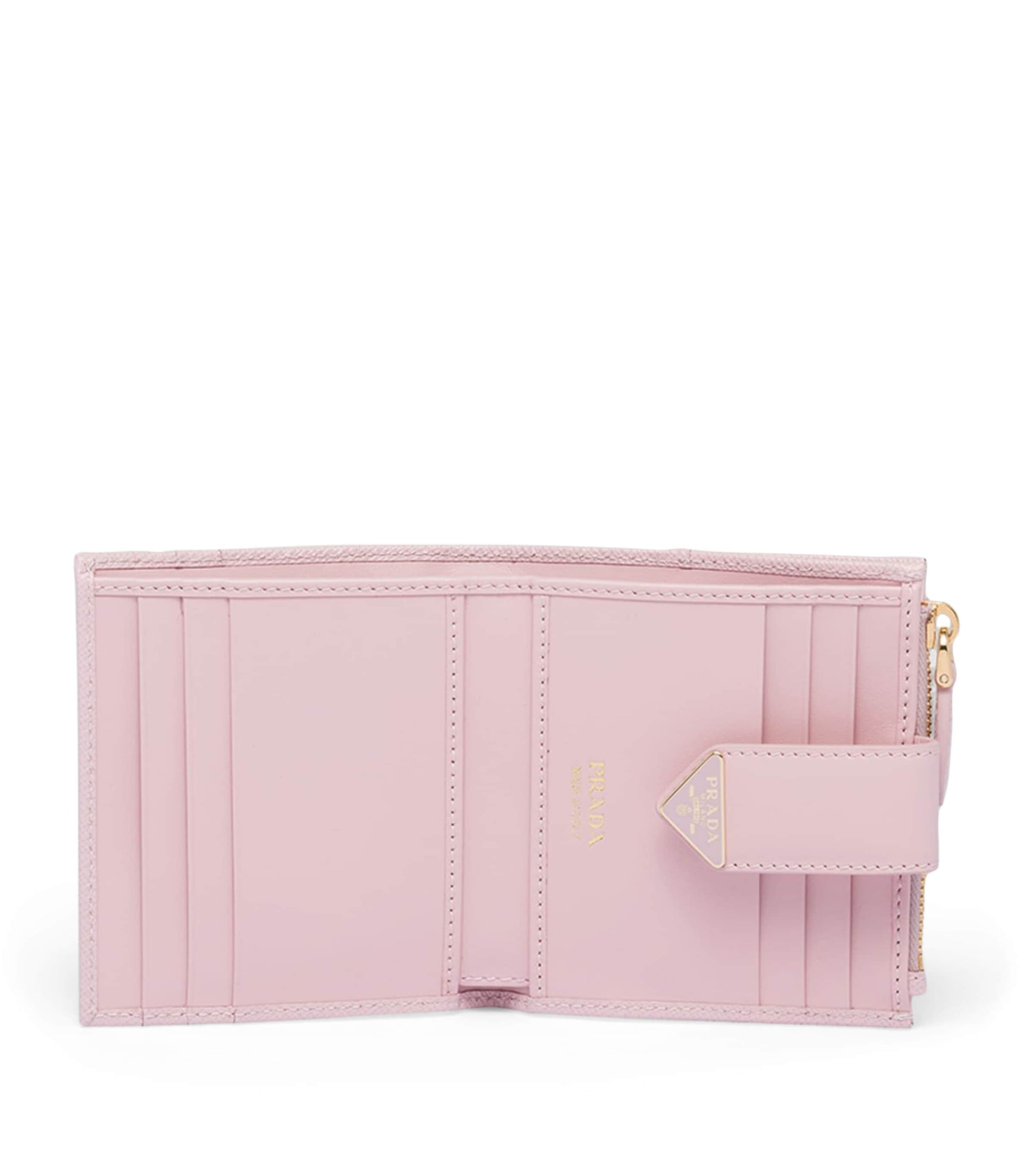 Prada Pink Saffiano Leather Bifold Wallet