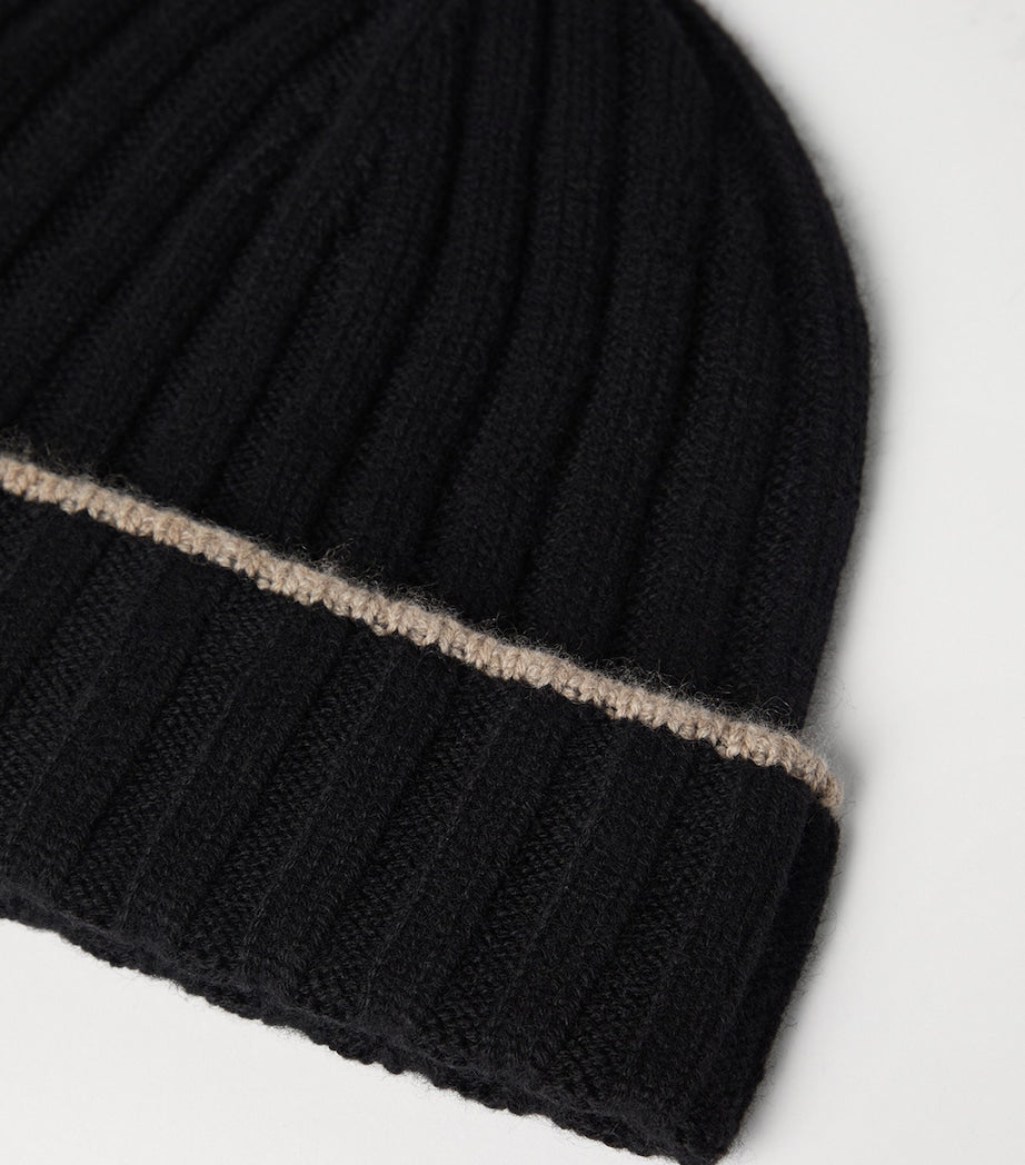 Cashmere Ribbed Beanie