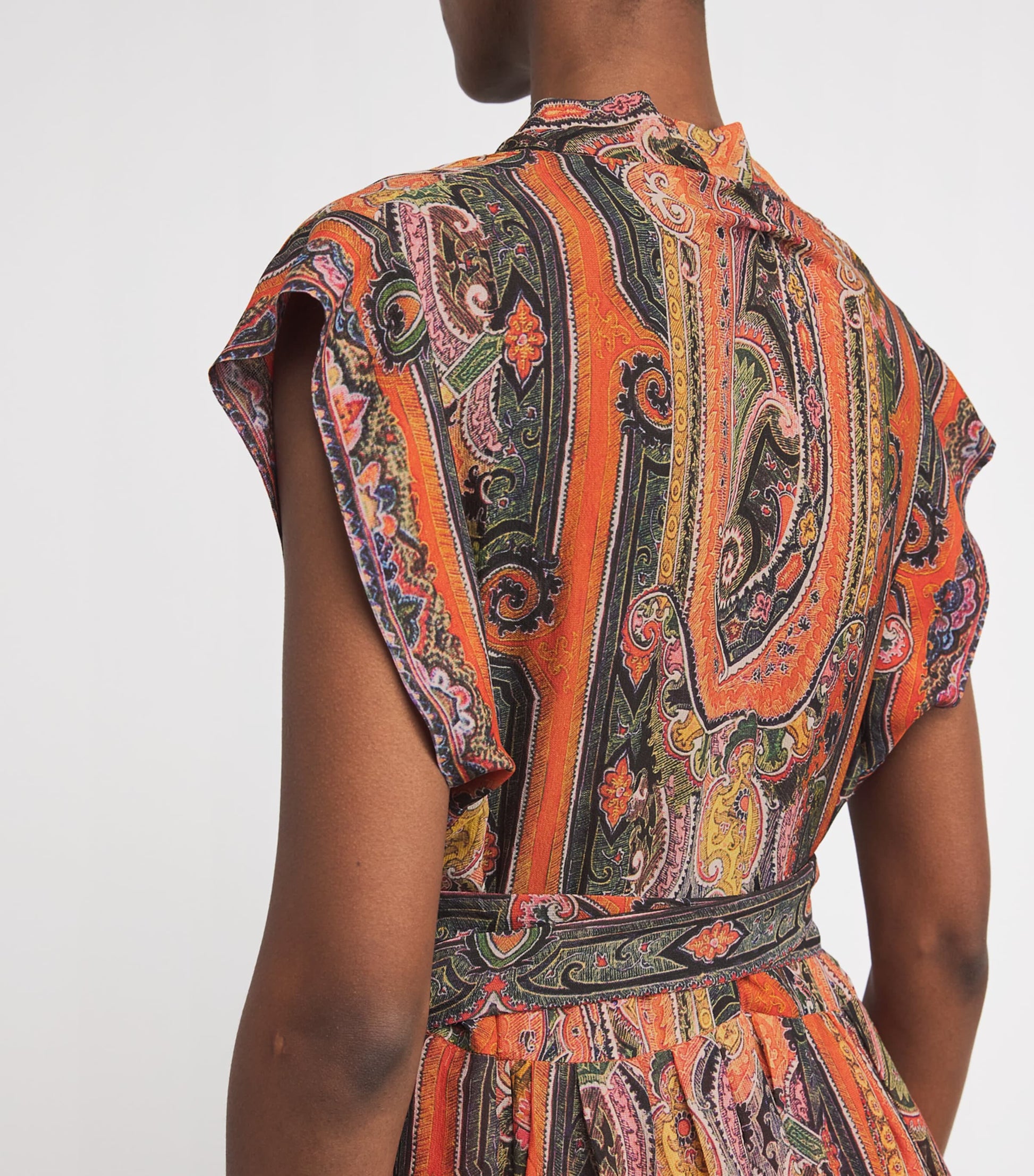 Orange Silk Melissa Maxi Dress