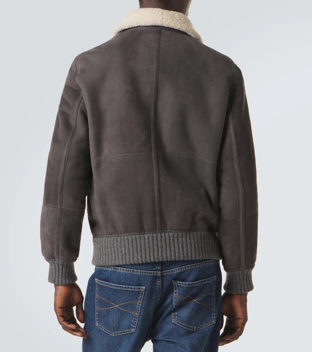 Brunello Cucinelli - Cashmere-trimmed shearling blouson jacket