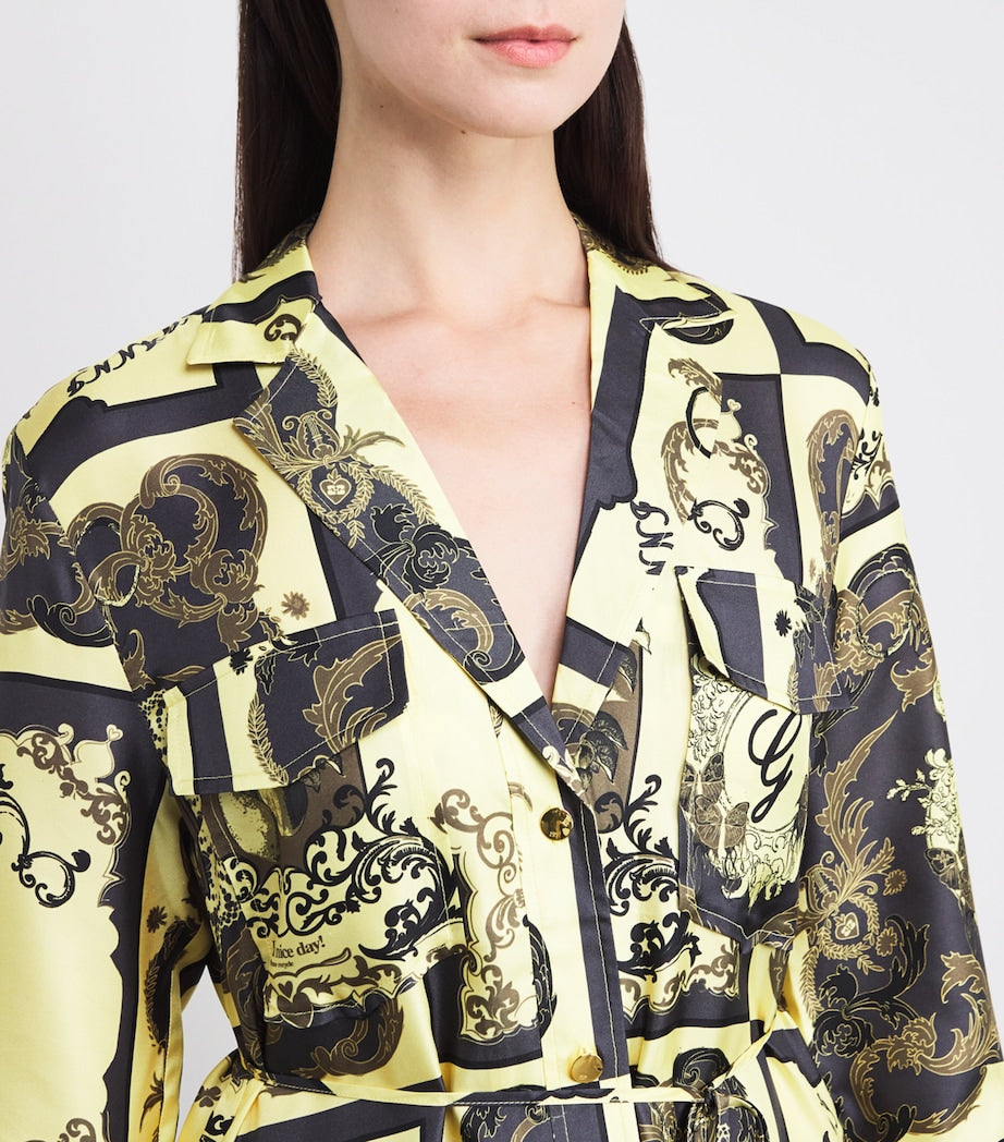 GANNI Multi Silk Ornate Maxi Dress