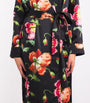 Black Silk Floral Robe
