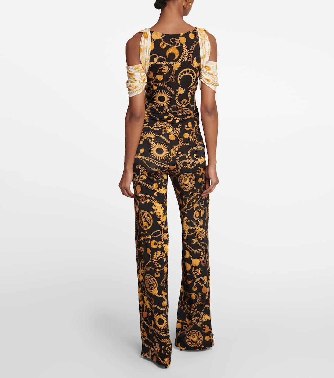 Marine Serre - Draped printed cutout top