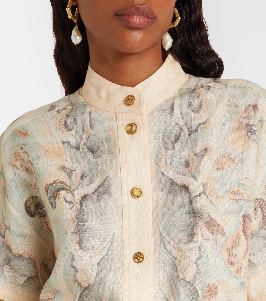 Zimmermann - Printed linen shirt