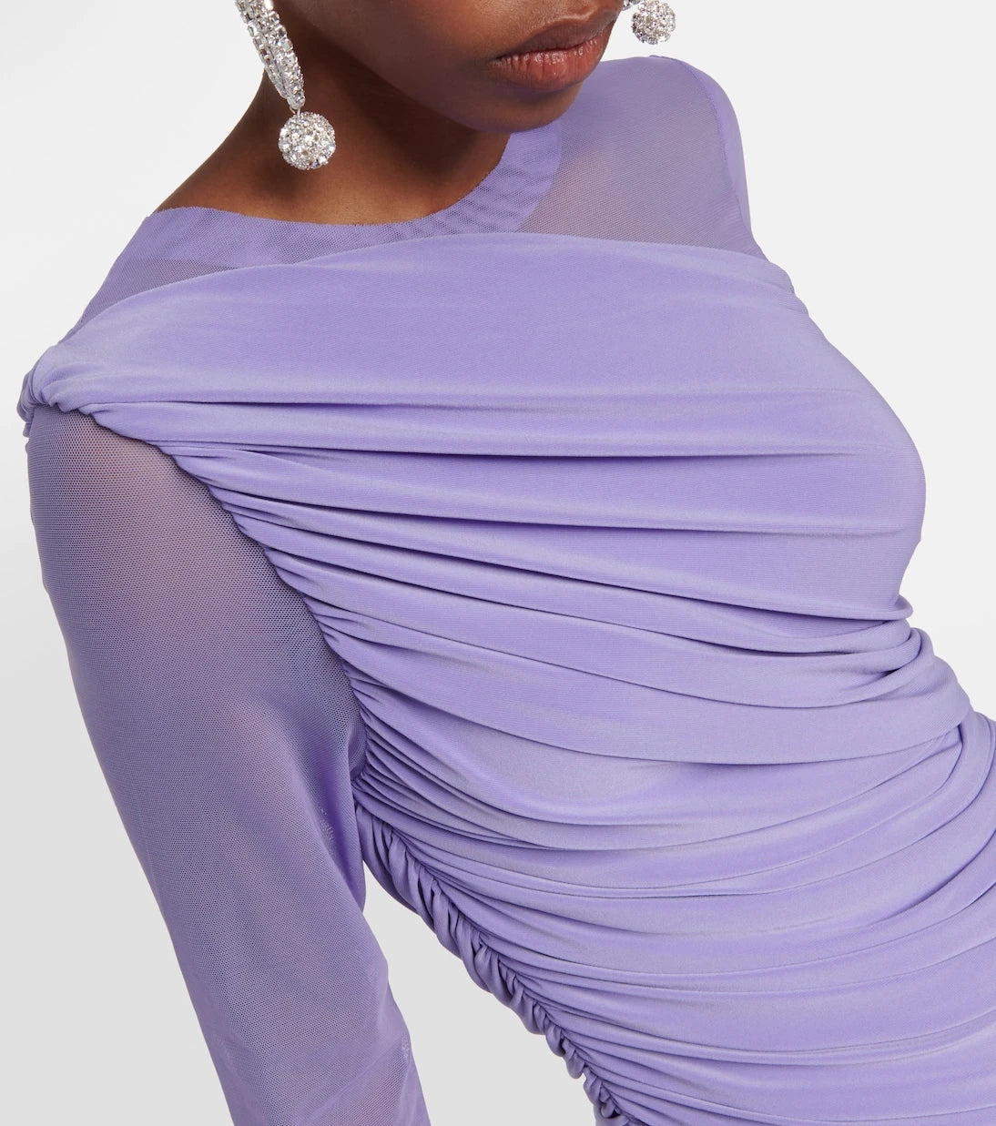 Norma Kamali - Diana ruched jersey midi dress