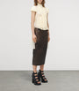 Gold Silk Chiffon Pleated Top