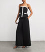 Black Linen-Blend Heidi Wide-Leg Trousers