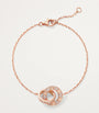 Rose Gold and Diamond LOVE Chain Bracelet
