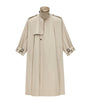 Saint Laurent Nude Cotton Cape Trench Coat