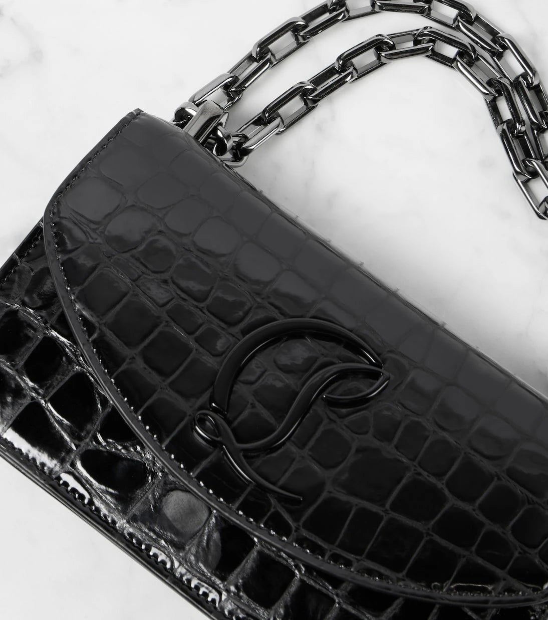 Christian Louboutin - Loubi54 croc-effect leather shoulder bag