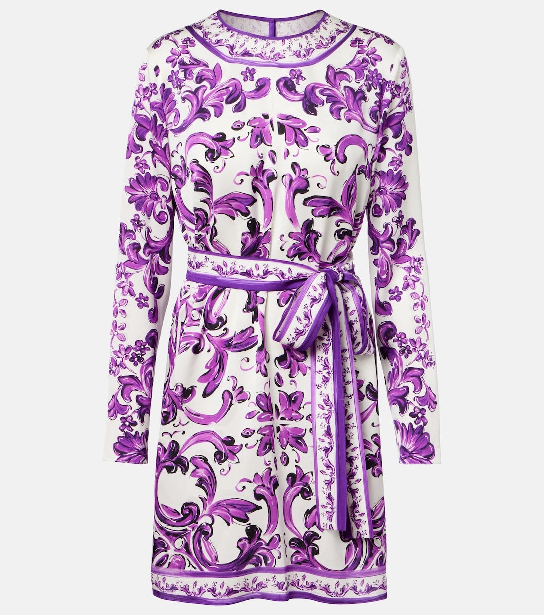 Dolce&Gabbana - Majolica silk-blend minidress