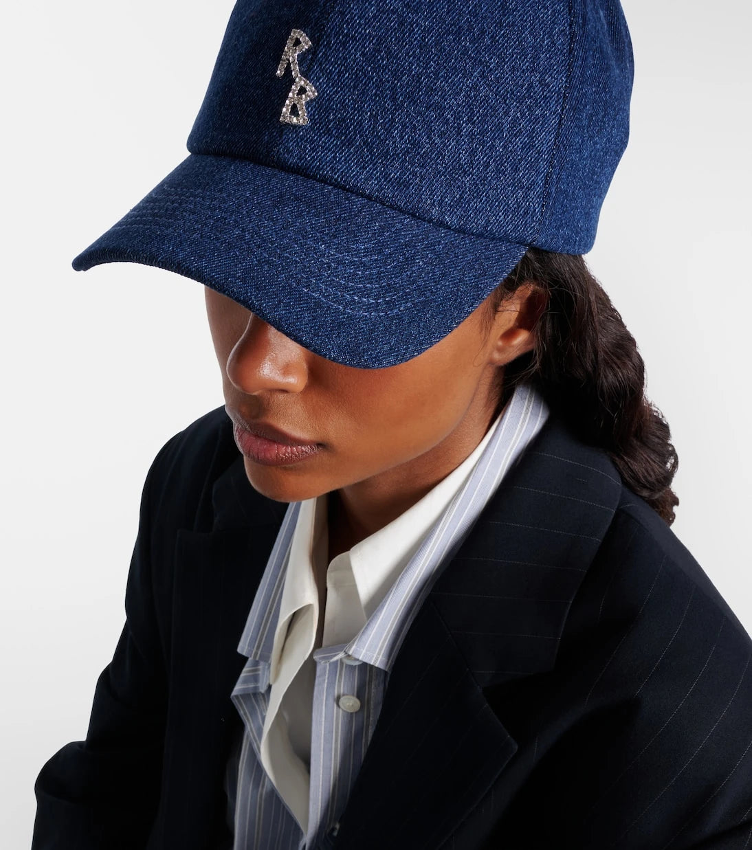 Ruslan Baginskiy - RB embellished denim baseball cap