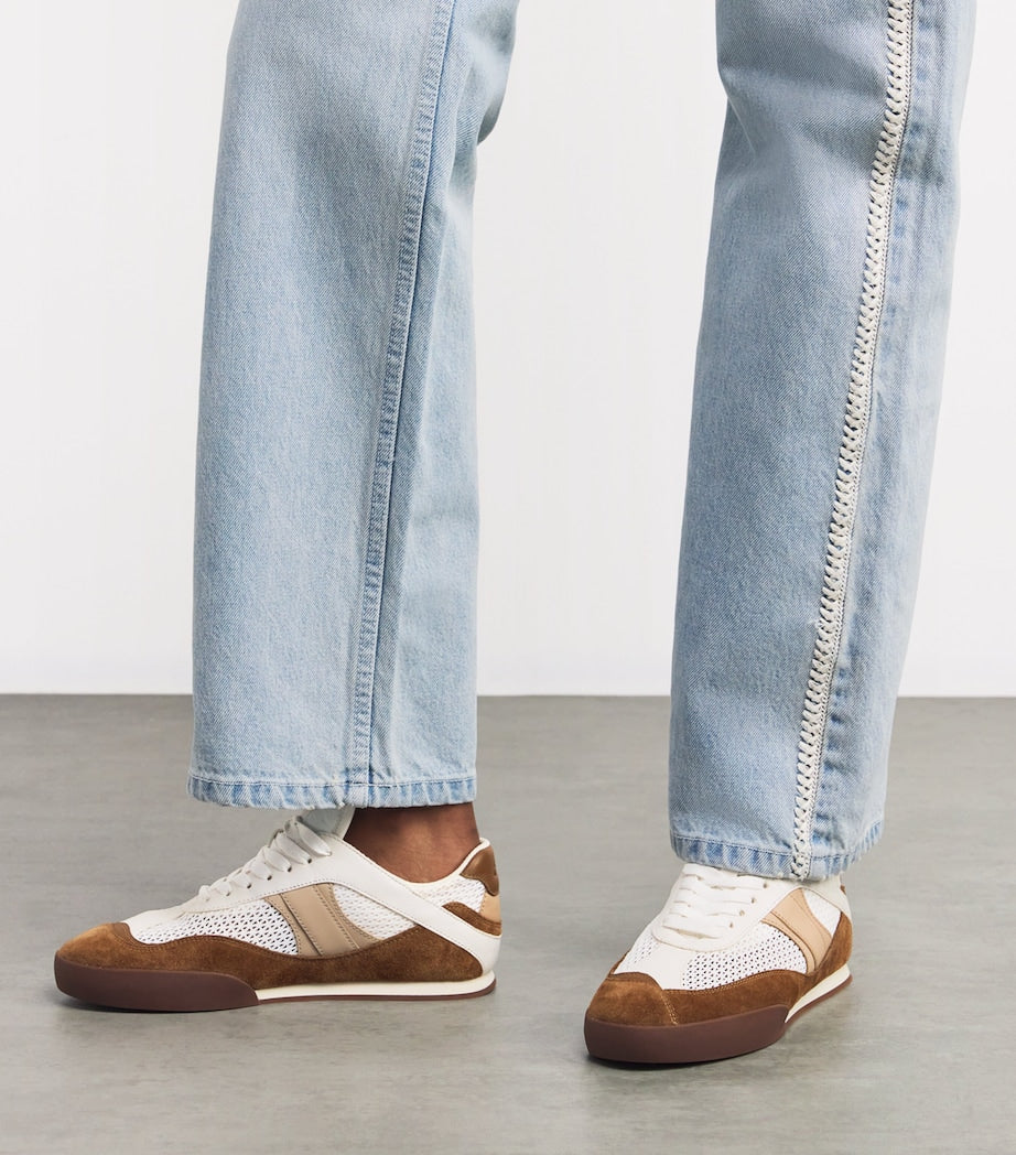 Brown Leather Kick Sneakers