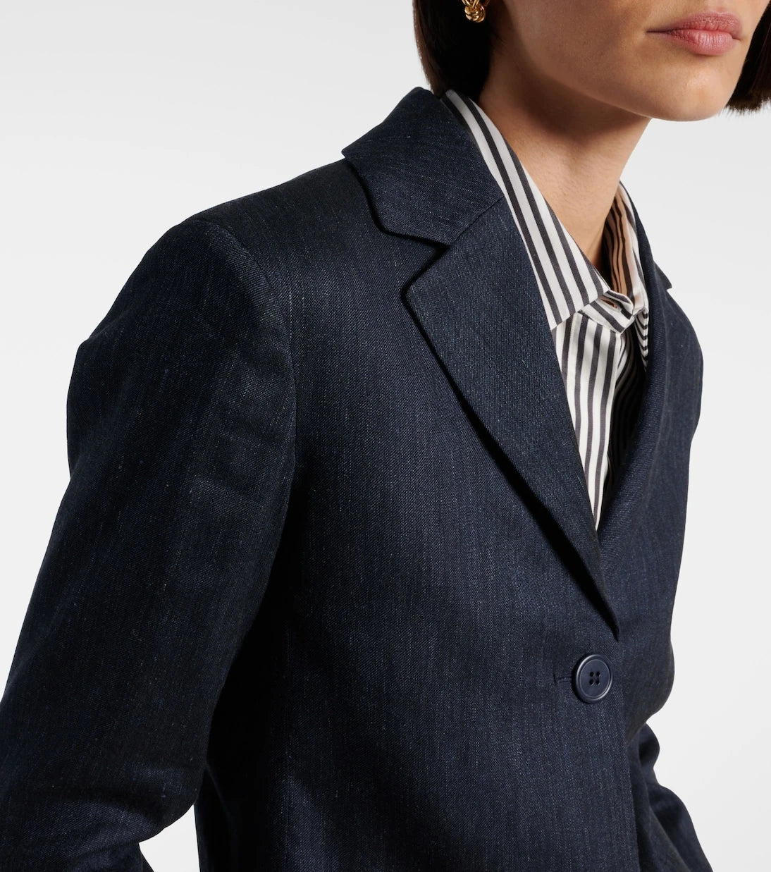 'S Max Mara - Derna keten karışımlı dimi blazer