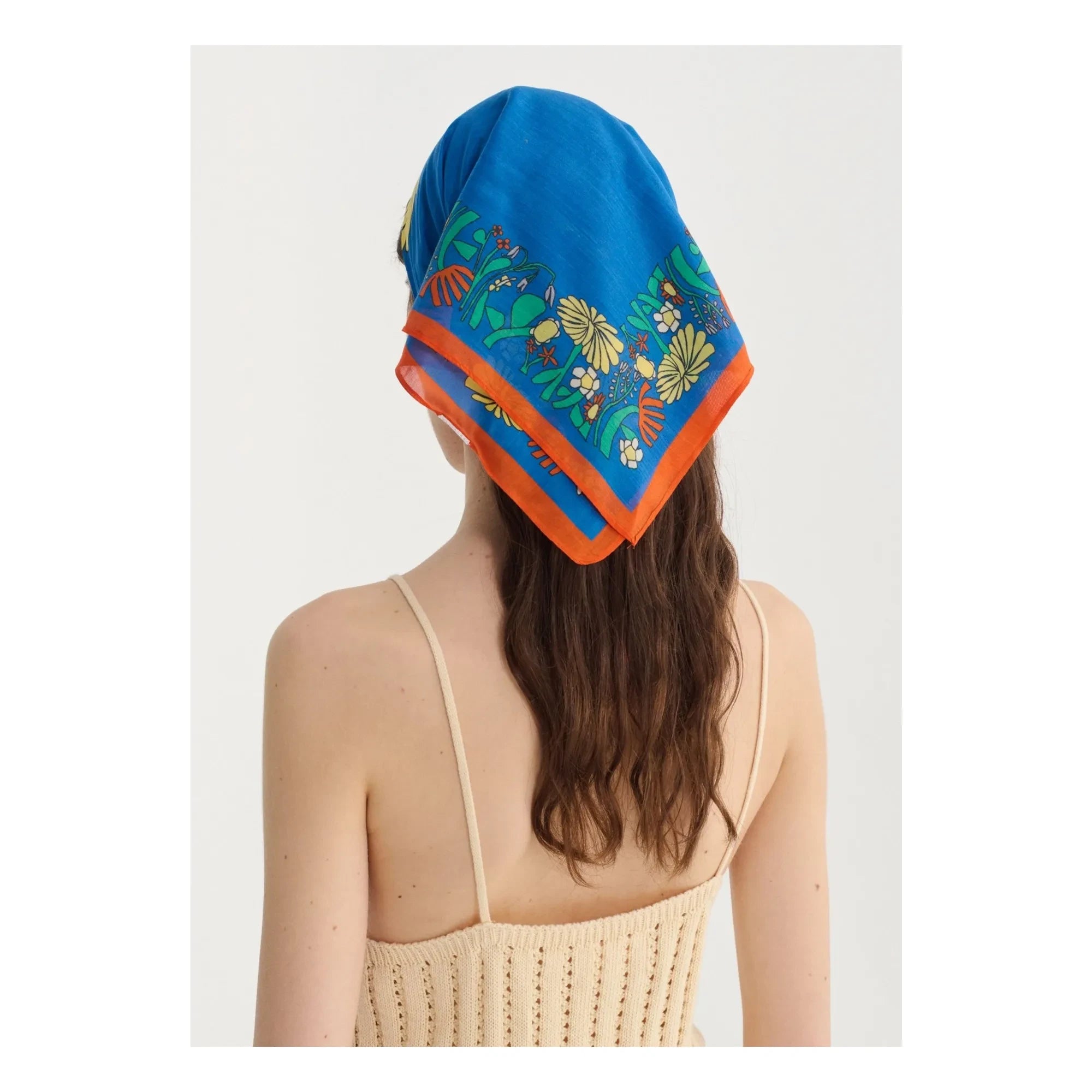 Bobo Choses - Color Herbalist Silk and Cotton Scarf | Blue
