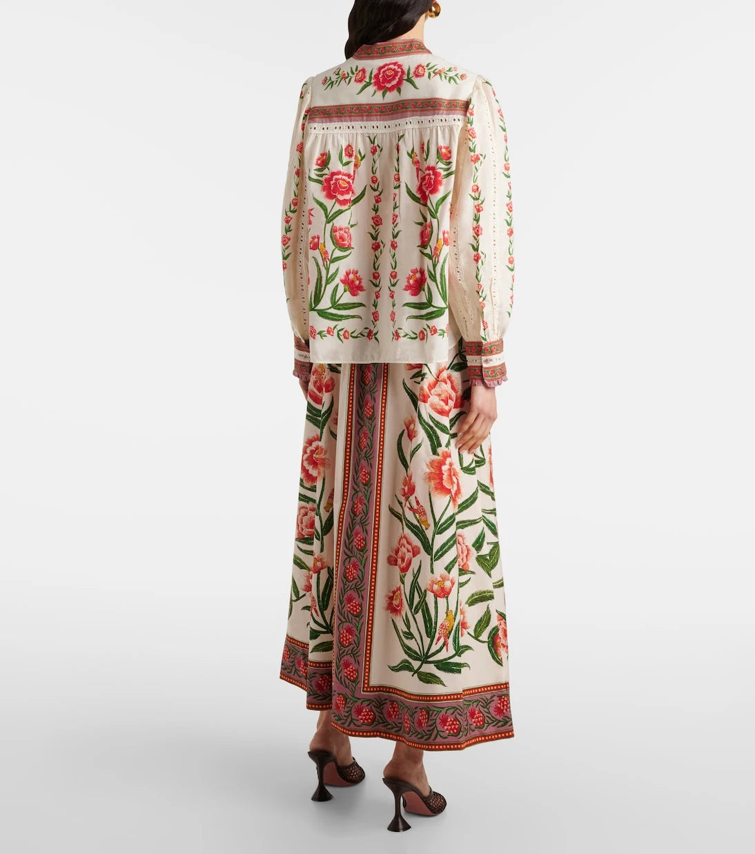 Farm Rio - Printed cotton-blend blouse