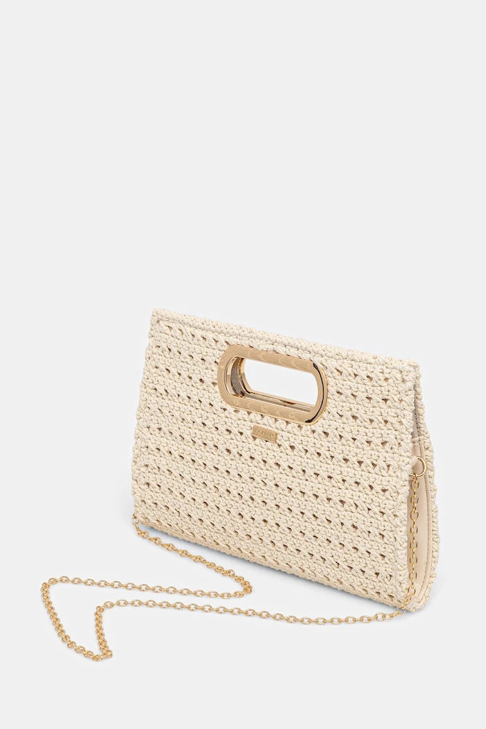 Morgan örgü kumaştan kadın crossbody çanta
