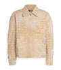 Distressed Utility Denim Jacket CAMEL