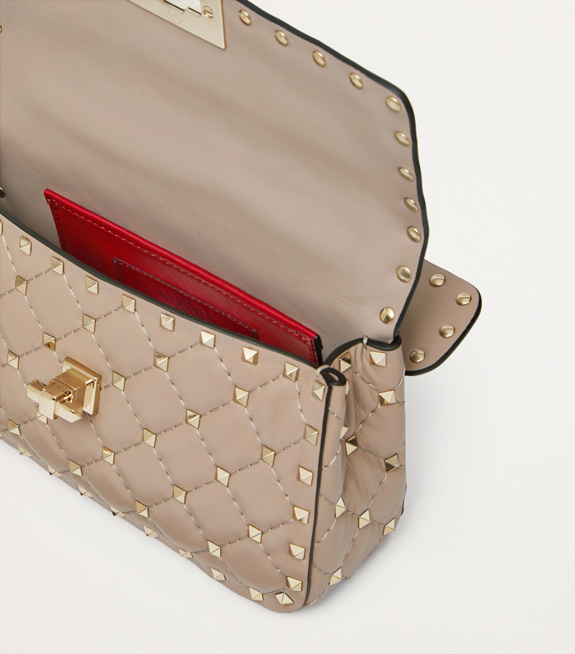 Nude Small Rockstud Spike Top-Handle Bag