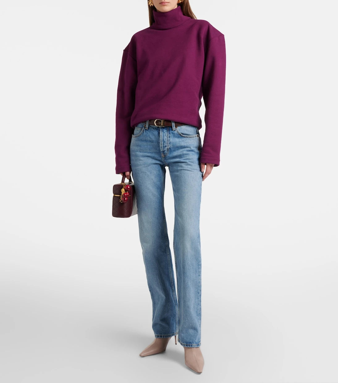 Saint Laurent - Ashley 75 leather ankle boots