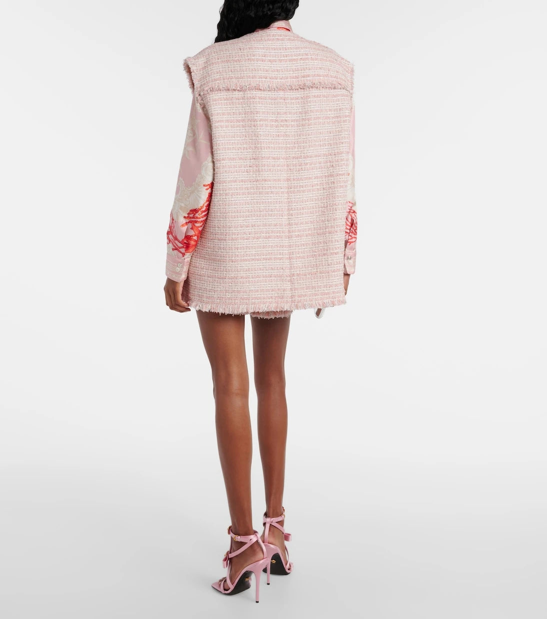 Versace - Oversized tweed vest