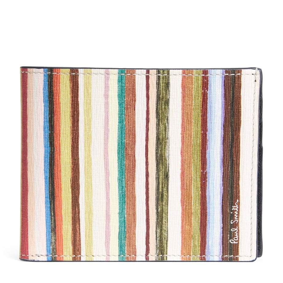 Paul Smith Leather Painted Stripe Bifold Wallet