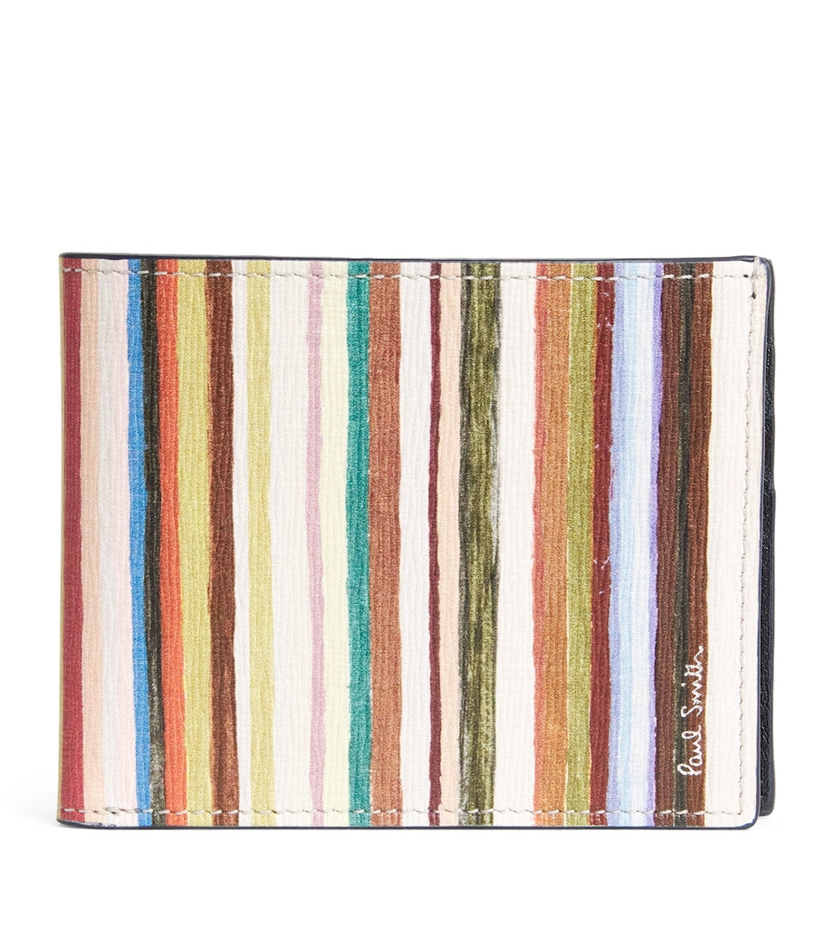 Paul Smith Leather Painted Stripe Bifold Wallet