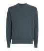 Brioni Green Cotton-Silk-Cashmere Trama Weave Sweater