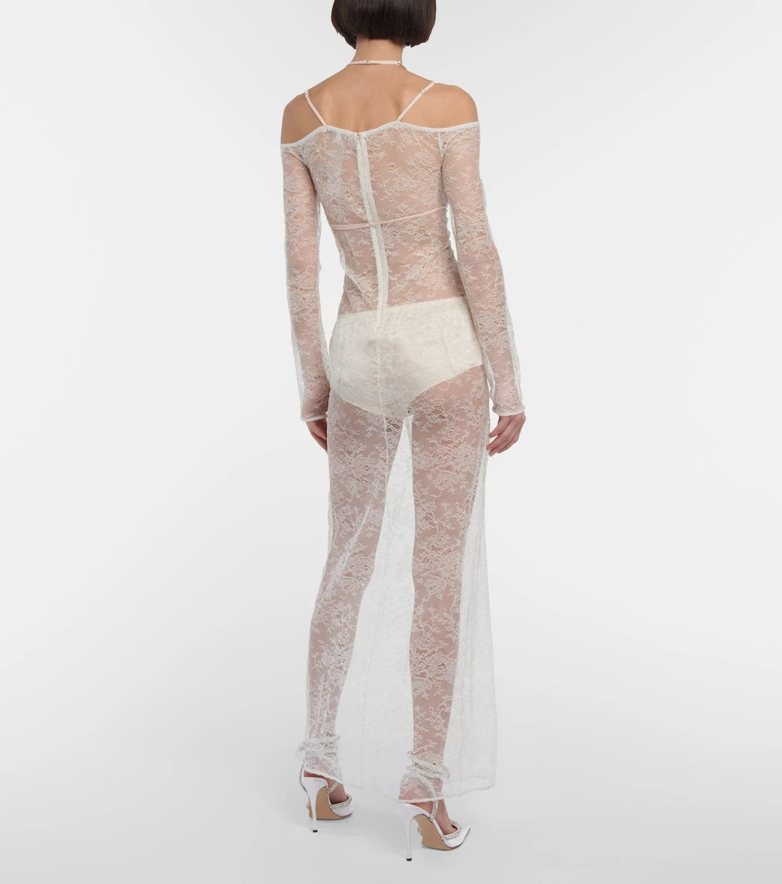 Nensi Dojaka - Bridal cutout lace gown