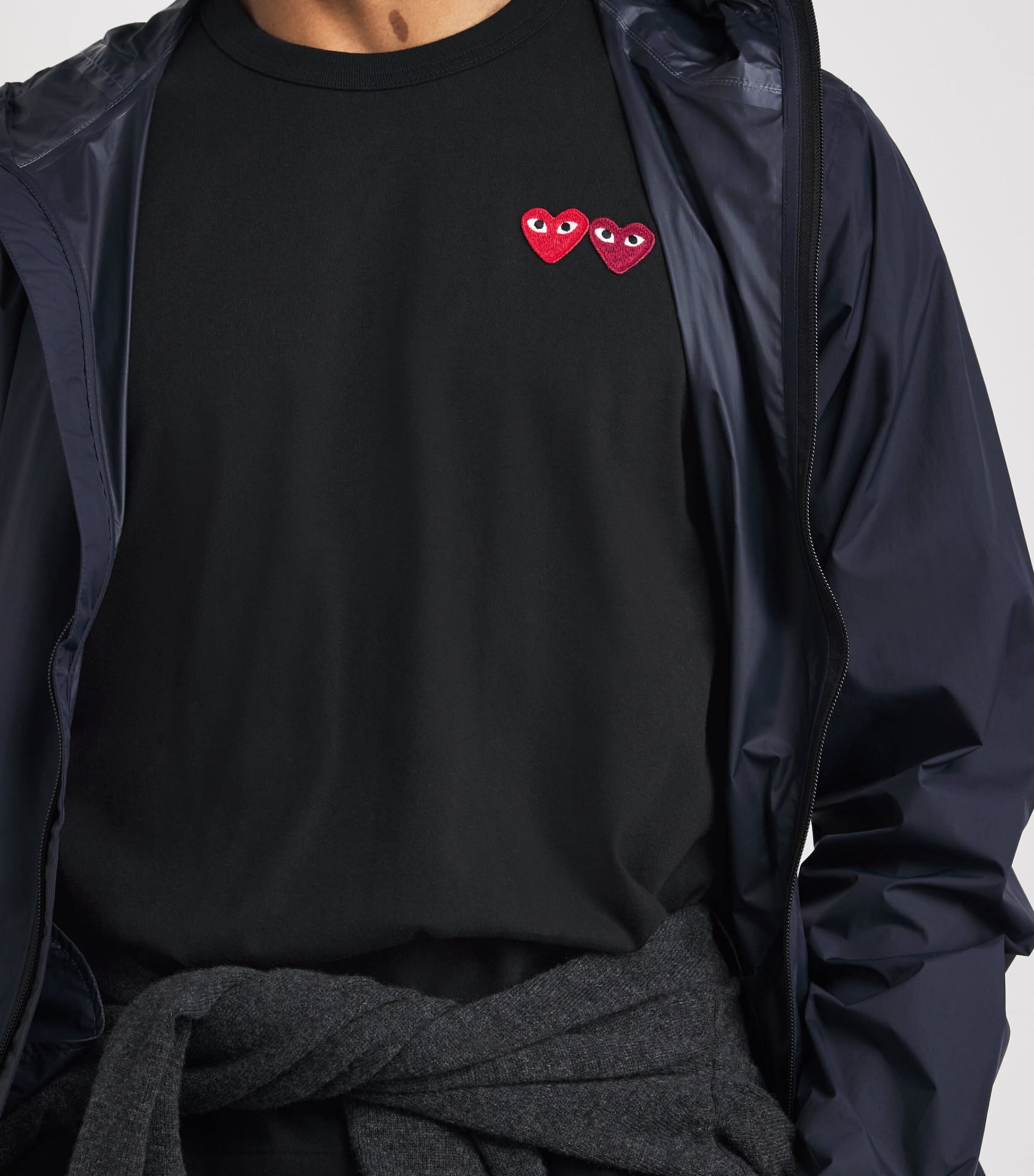 Comme Des Garçons Play Embroidered Double-Heart T-Shirt