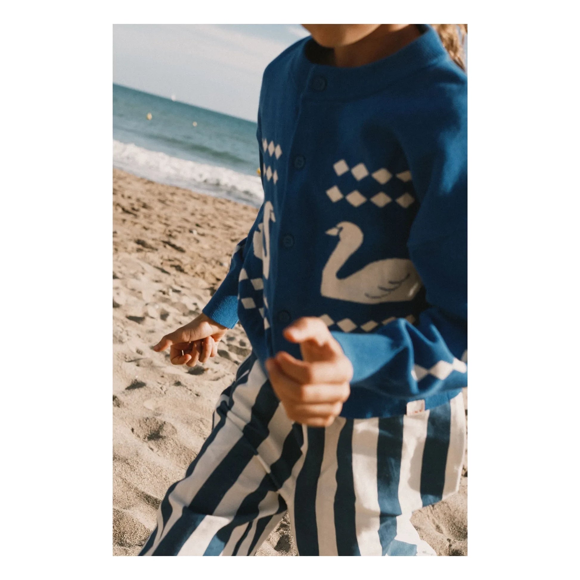 Tinycottons - Cardigan Swans | Blue