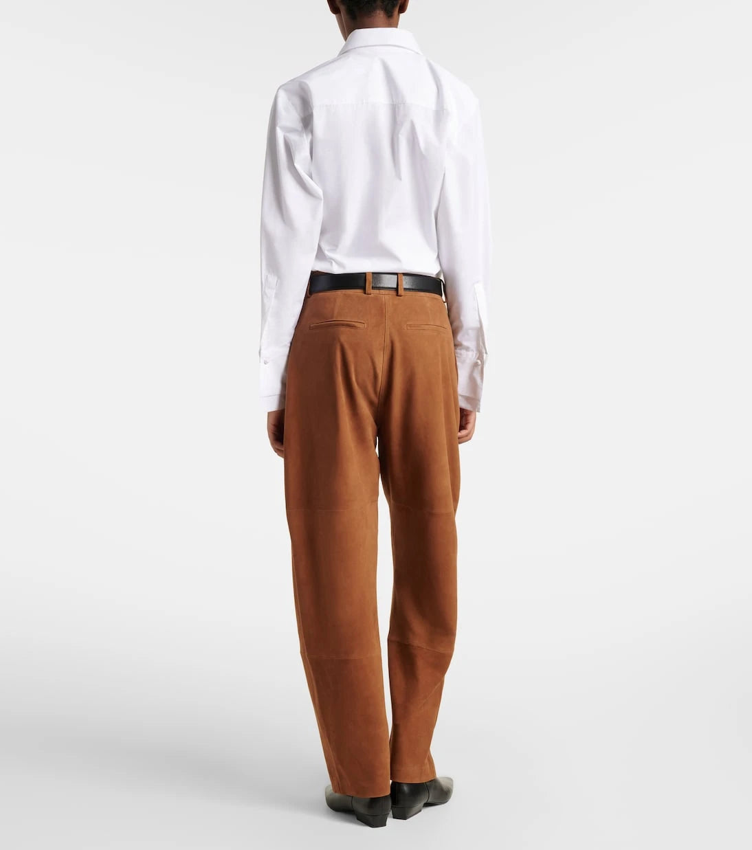 Róhe - Suede barrel-leg pants