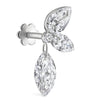 Maria Tash Grand Marquise Pear Diamond Echo Earring (Direction A, 13.7mm)
