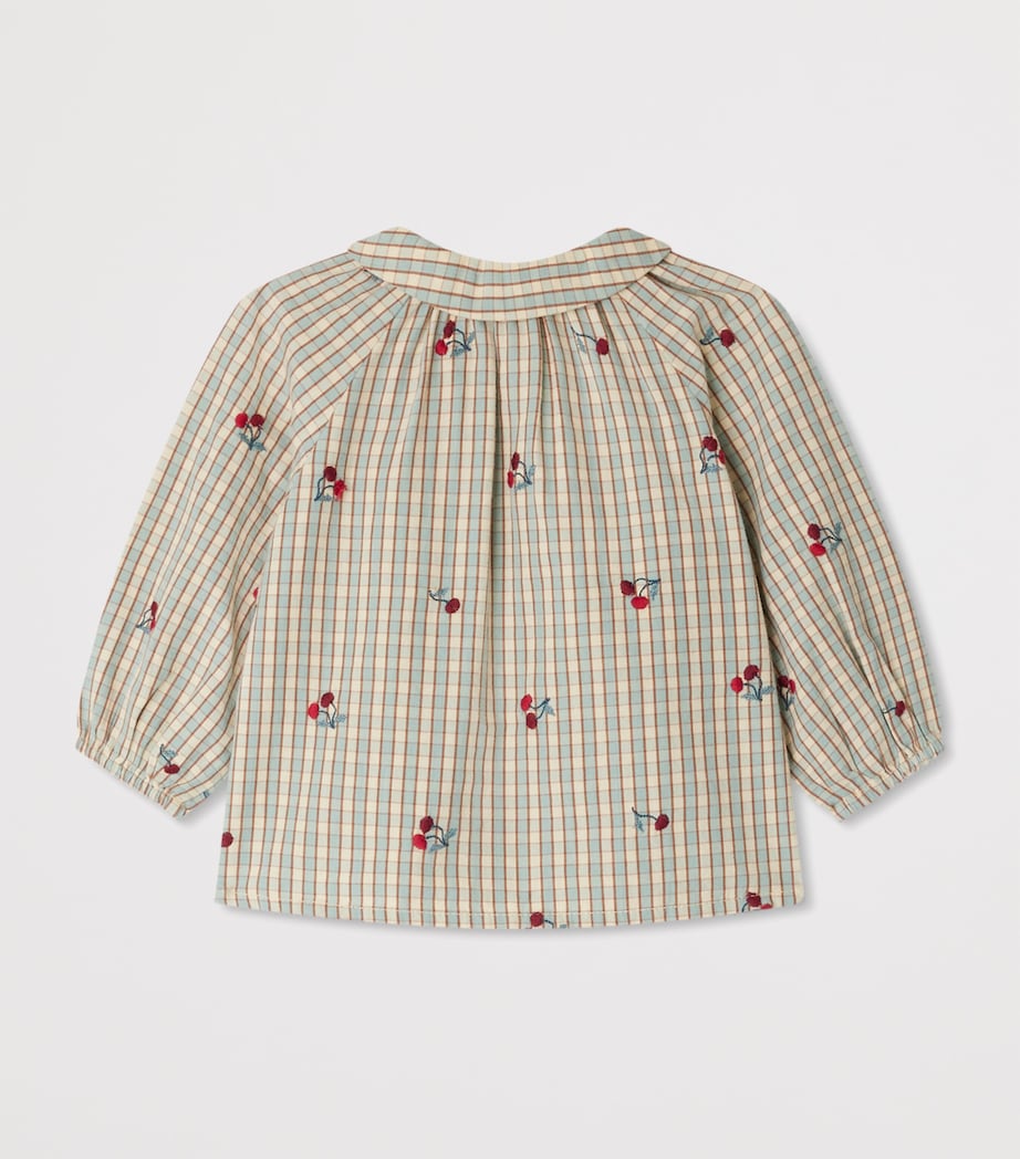 Organic Cotton Plaid Domino Blouse (24-36 Months)