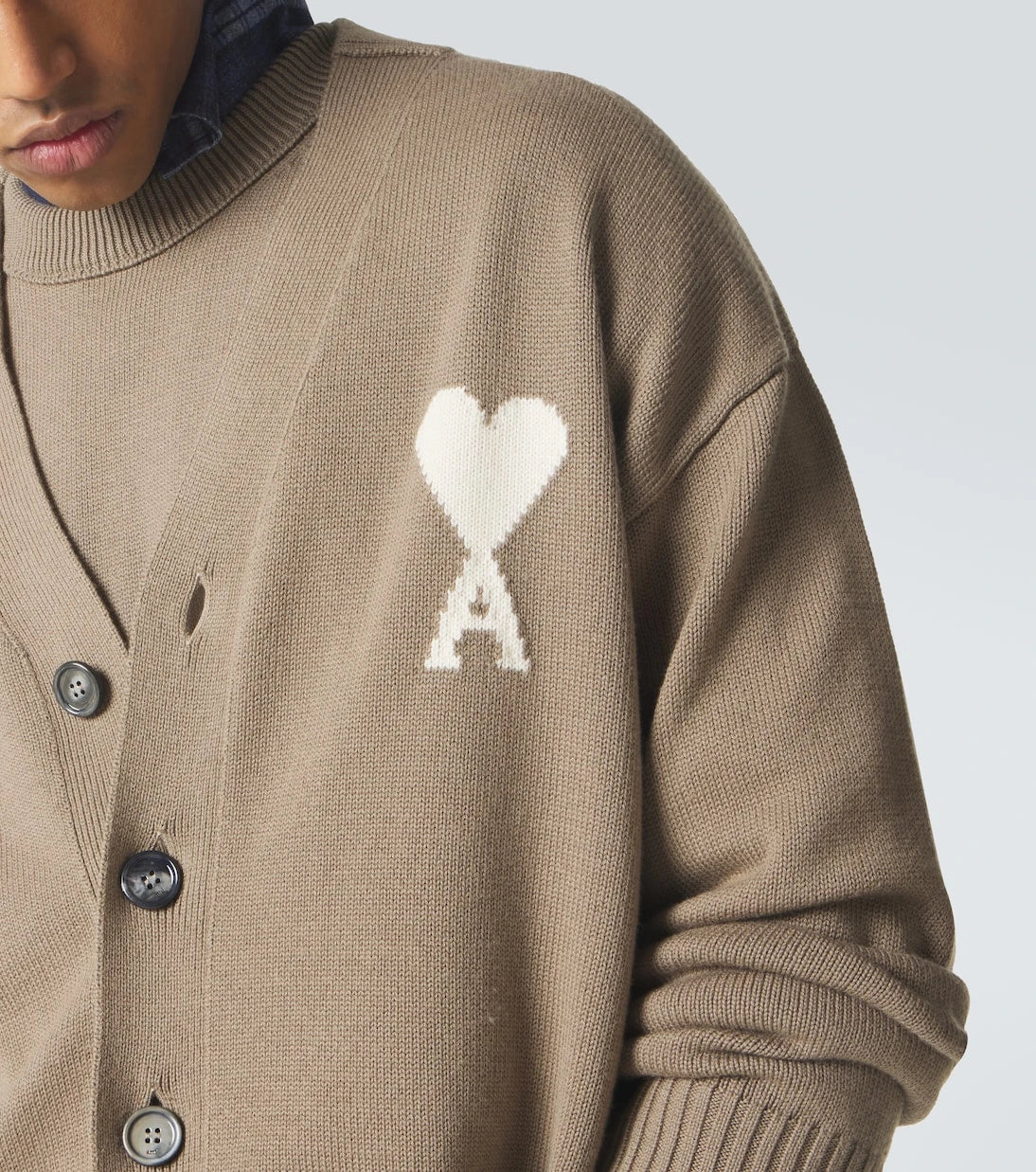 Ami Paris - Ami de Cœur wool and cotton cardigan