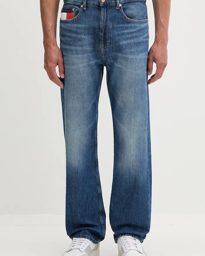 Tommy Jeans erkek düz kot pantolon