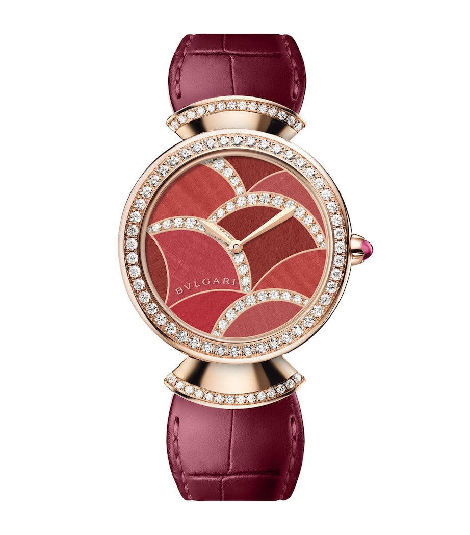 Bvlgari Rose Gold and Diamond Divas' Dream Watch 33mm