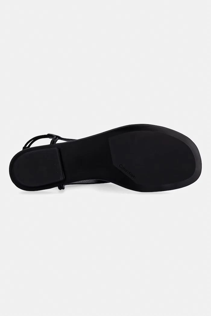 Calvin Klein kadın deri sandalet ORG FLAT SNDL THONG LTH AOP
