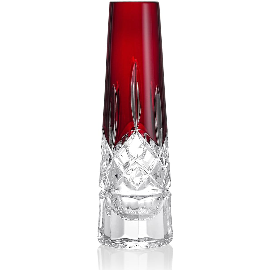 Crystal Lismore Red Bud Vase (18cm)