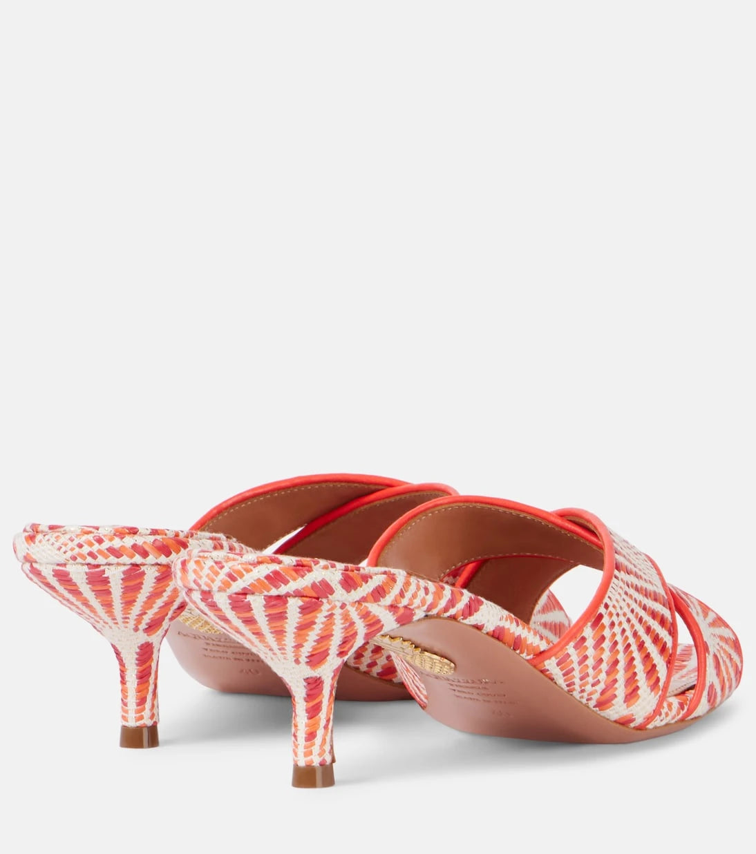 Aquazzura - Divine 50 leather-trimmed mules