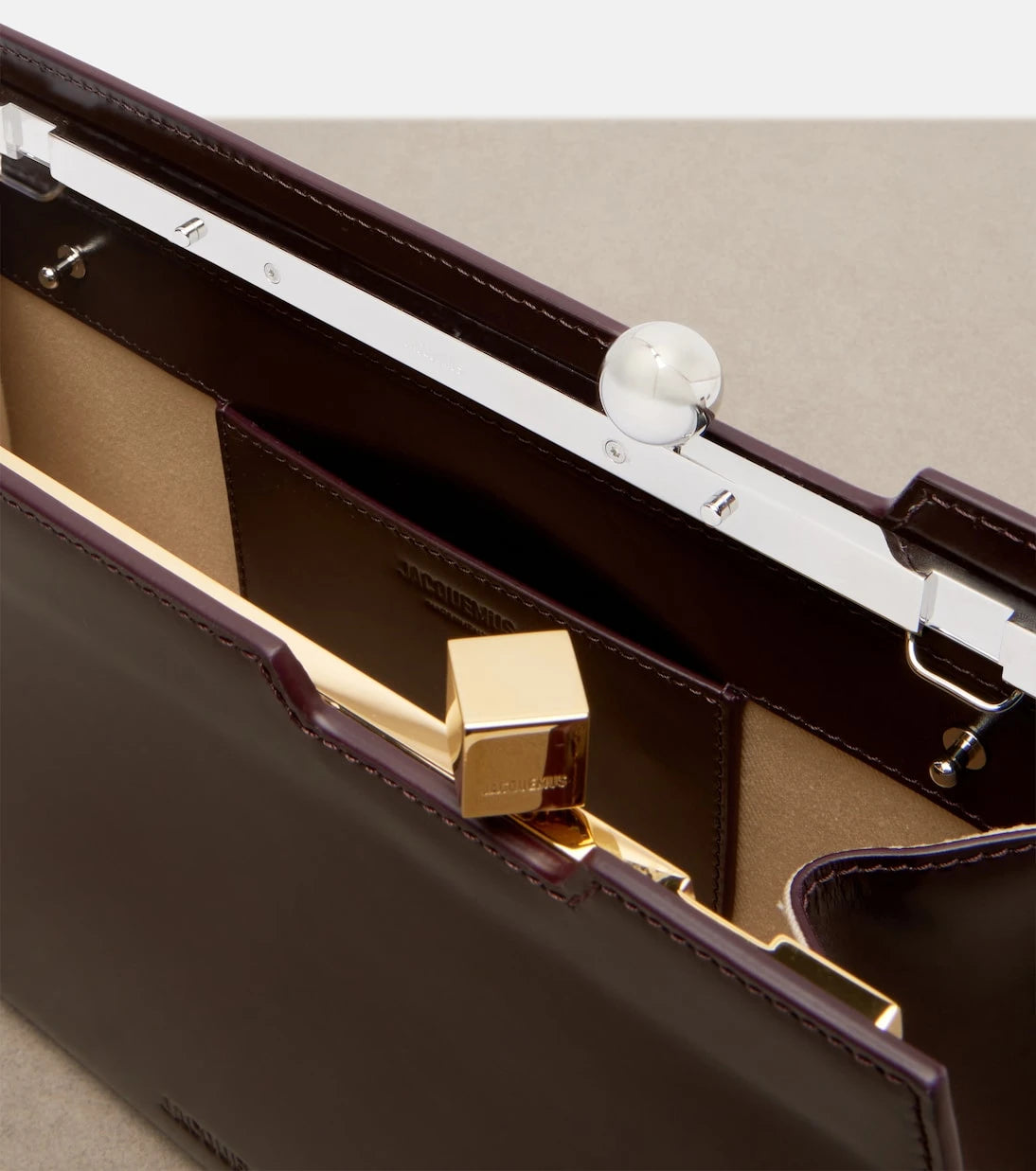 Jacquemus - Salon leather clutch
