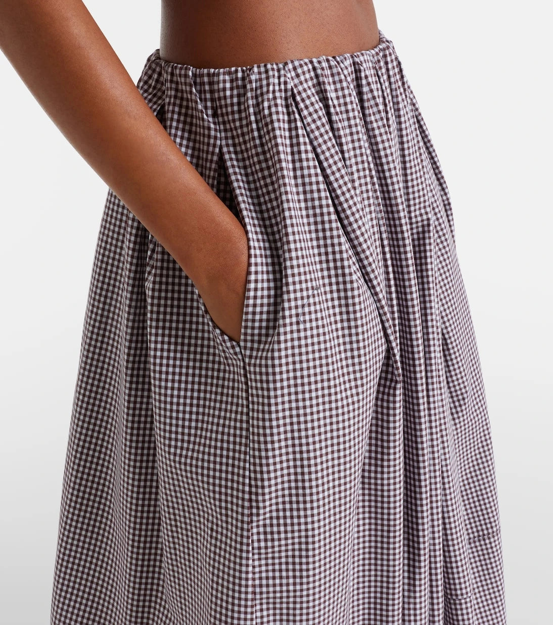 Faithfull - Solinas gingham cotton-blend midi skirt